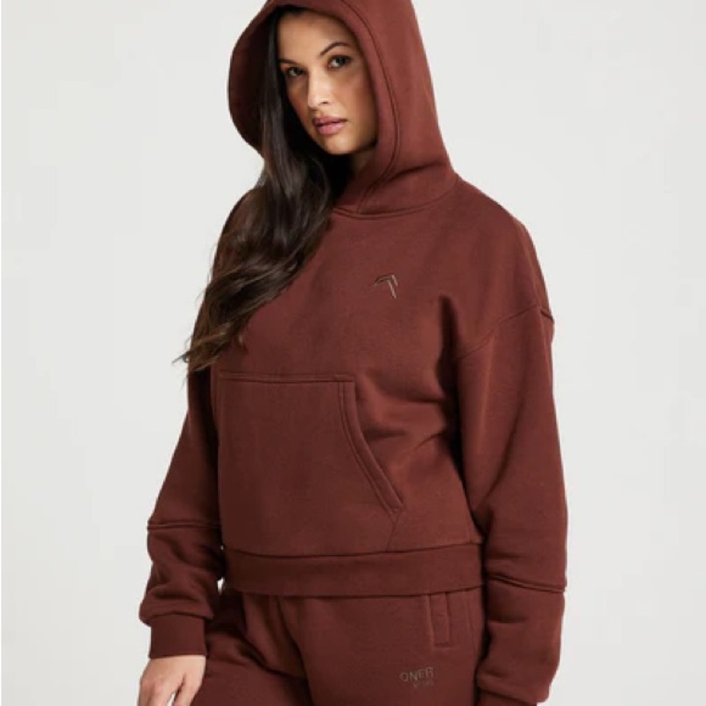 Oner Active Deep Cocoa Oversized Hoodie Sweatshirt